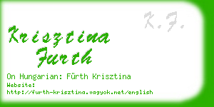 krisztina furth business card