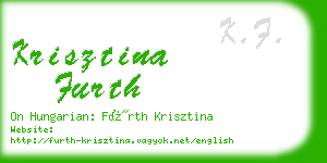 krisztina furth business card